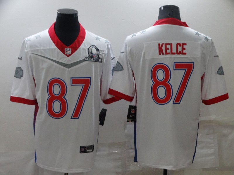 Men Kansas City Chiefs #87 Kelce White Nike 2022 All star Pro bowl Limited NFL Jersey